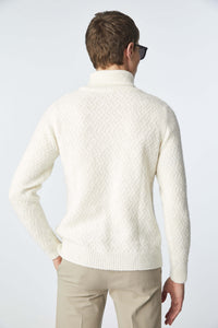 White turtleneck white