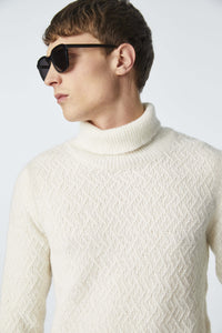 White turtleneck white
