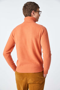 Orange turtleneck red