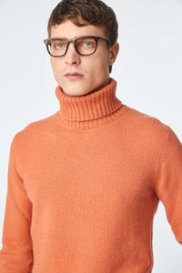 Orange turtleneck red