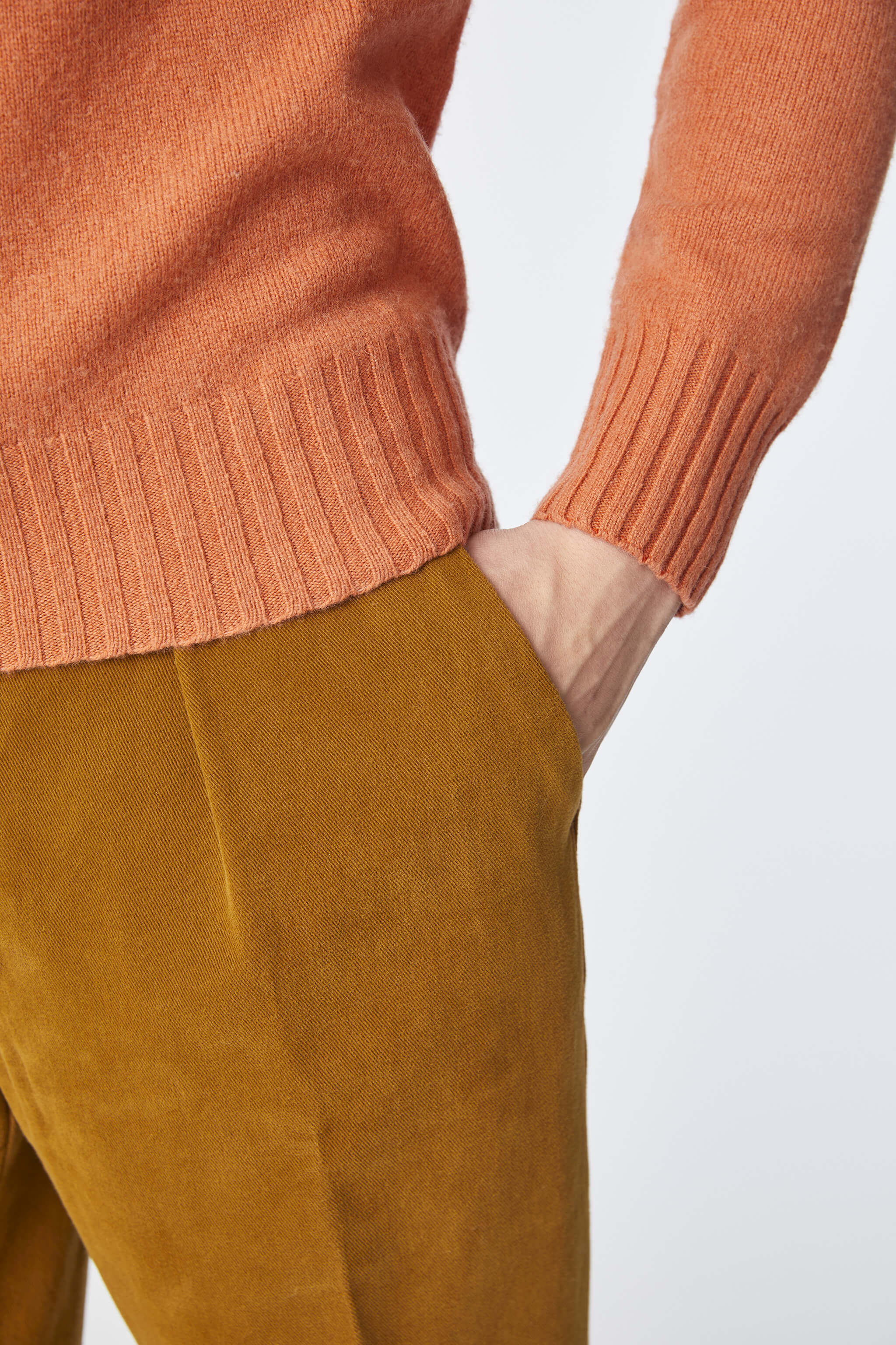 Orange turtleneck