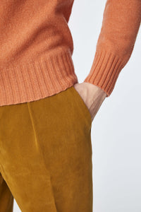 Orange turtleneck red
