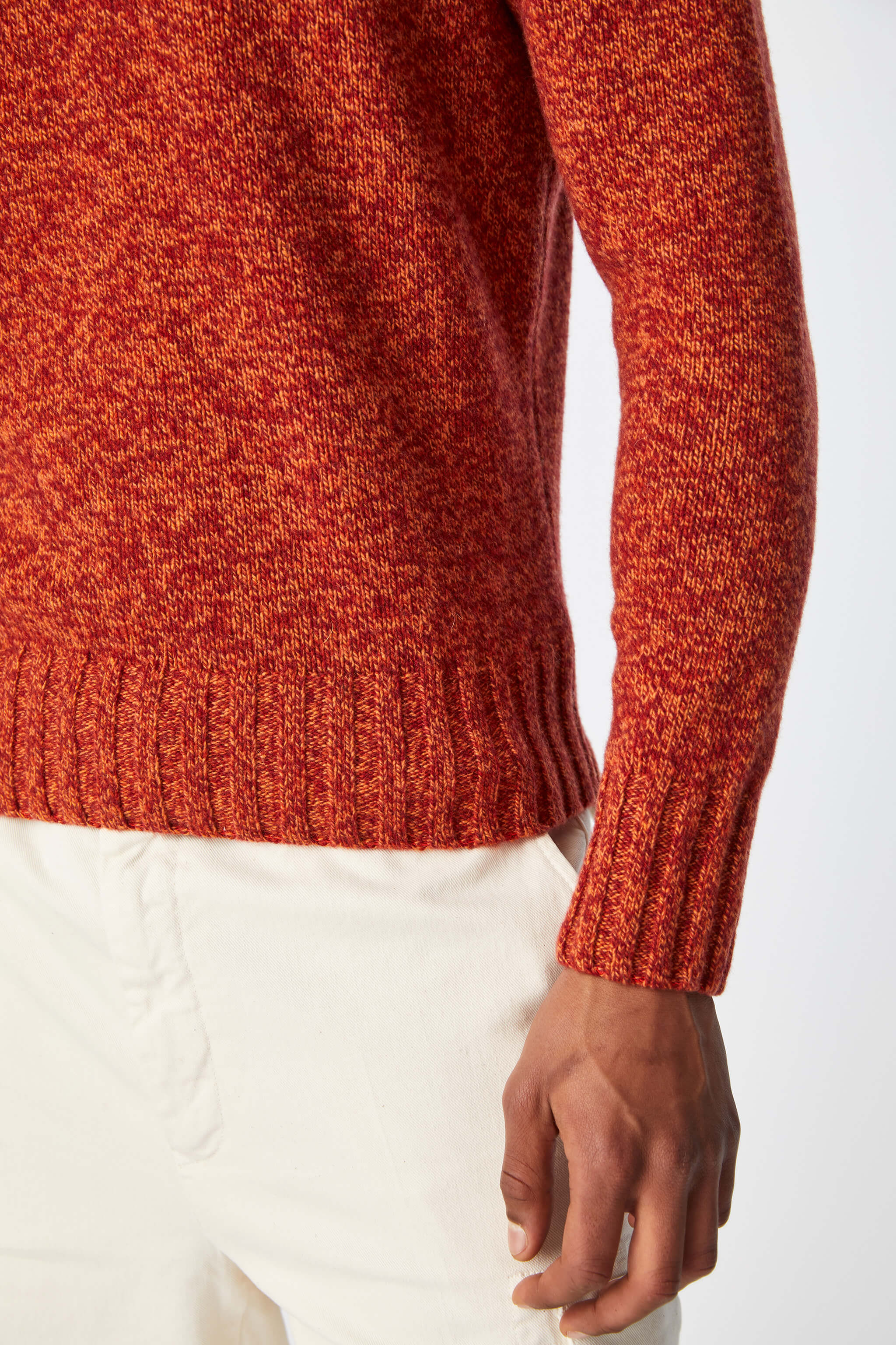 Orange turtleneck