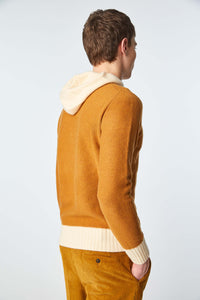 Hoodie in multicolored ochre brick