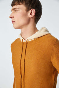 Hoodie in multicolored ochre brick