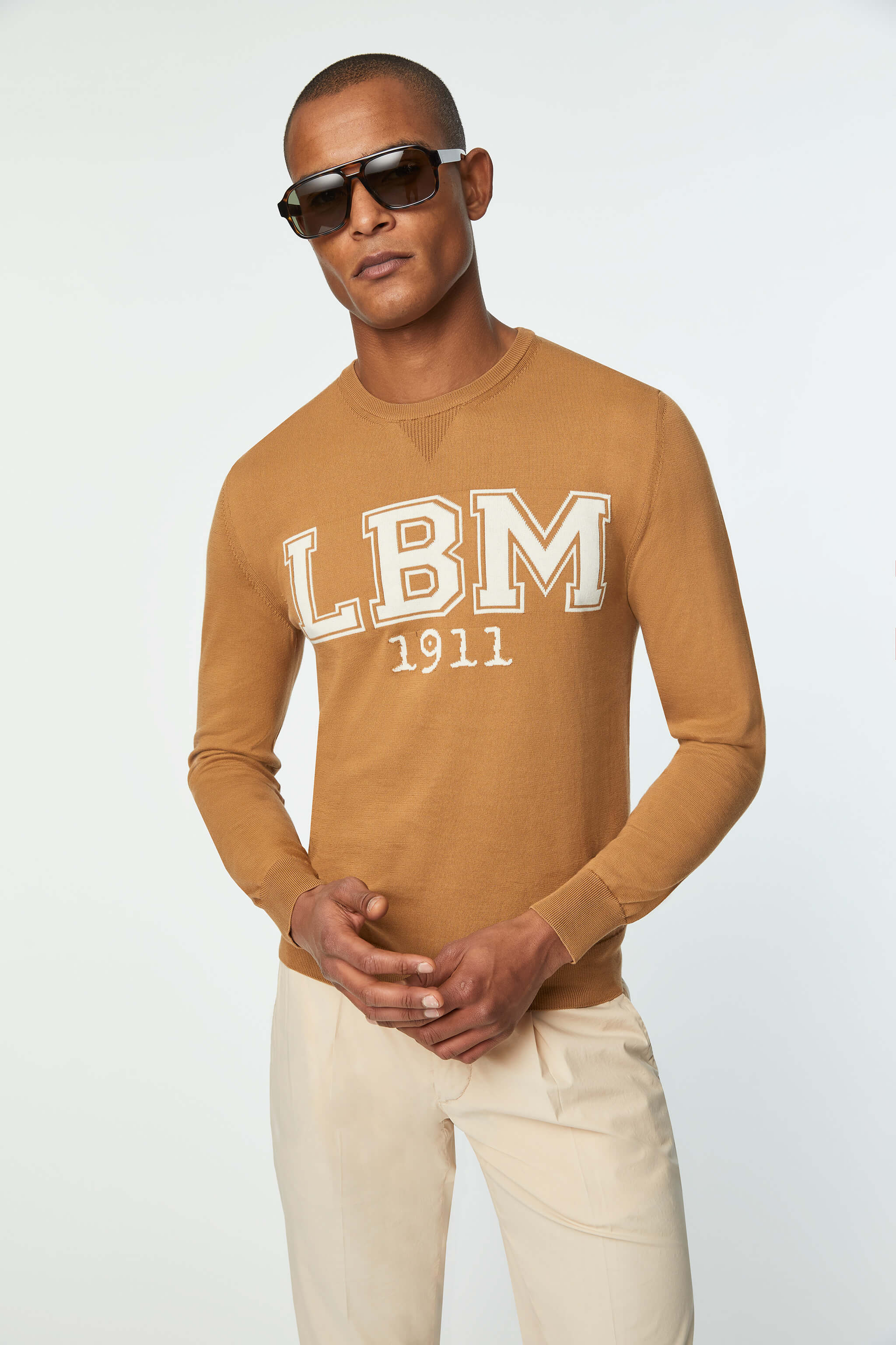 Knit sweatshirt in Mustard