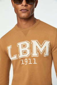 Knit sweatshirt in mustard earth