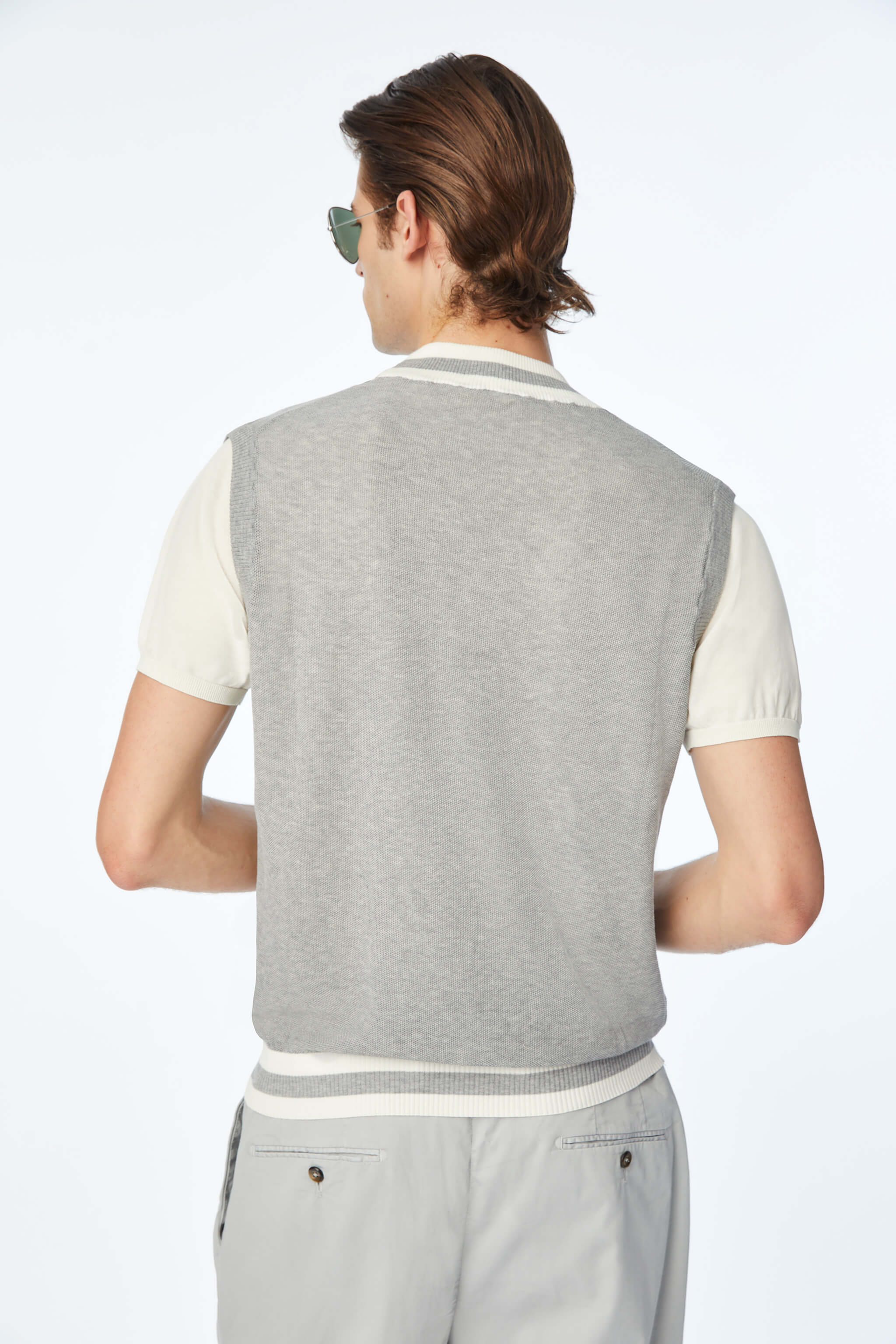 Gilet in maglia grigio