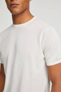 Short-sleeved cotton jersey white