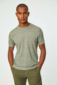 Linen and cotton t-shirt in sage green light green