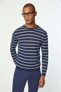 Long sleeve shirt in blue stripe blue