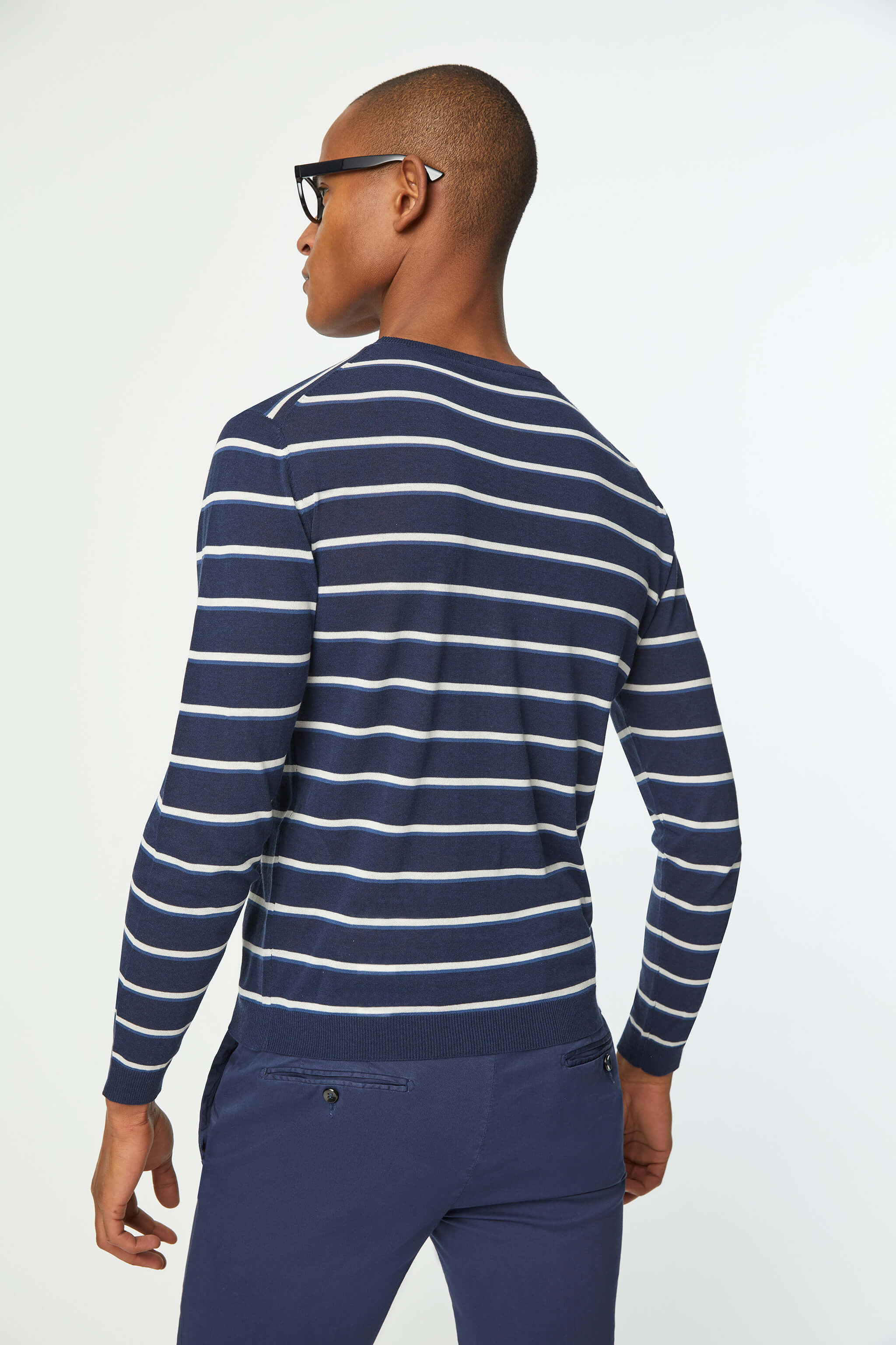 Long sleeve shirt in Blue stripe