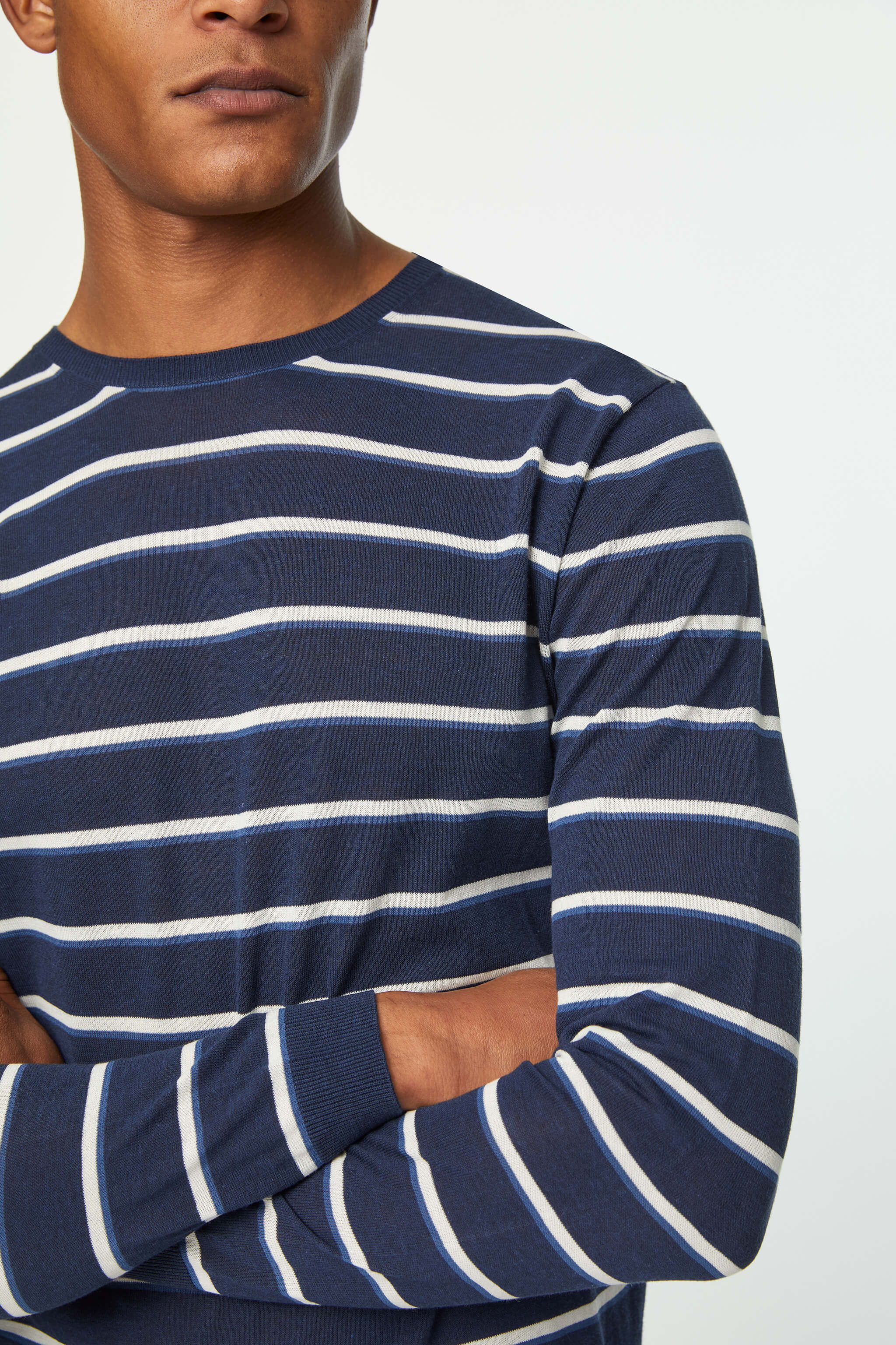 Long sleeve shirt in Blue stripe