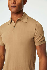Knit hazelnut polo  earth