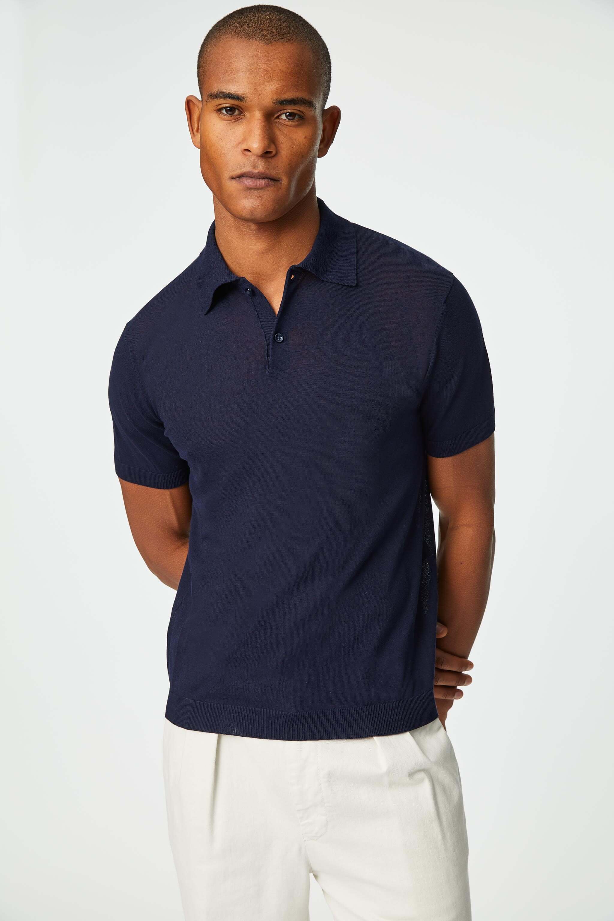 Knit blue Polo