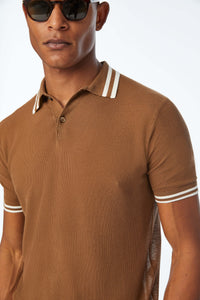 Polo shirt in brown brown