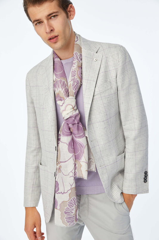 Floral print scarf in Lilac