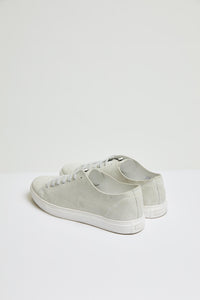 Gray suede sneakers beige
