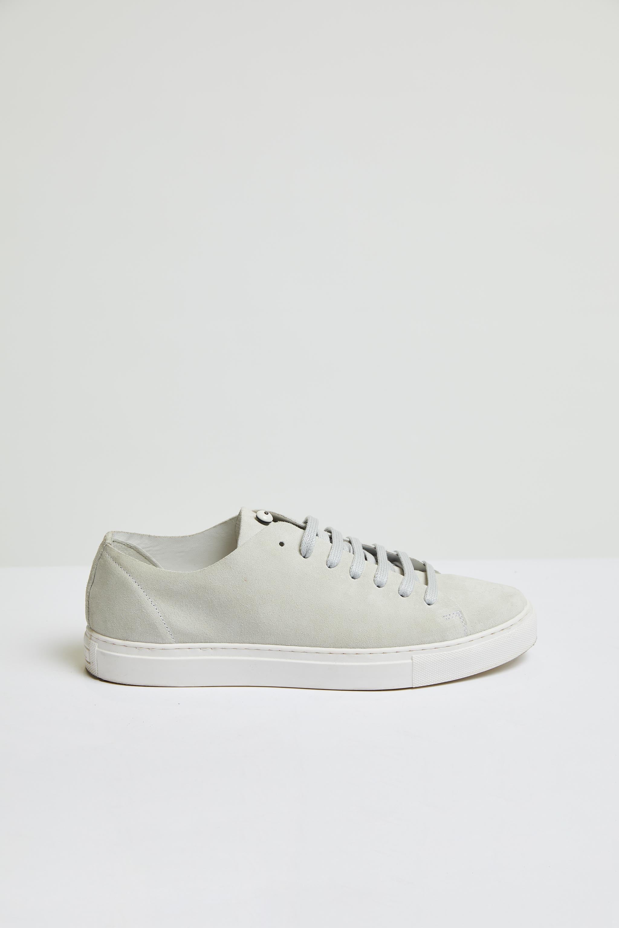 Gray suede sneakers