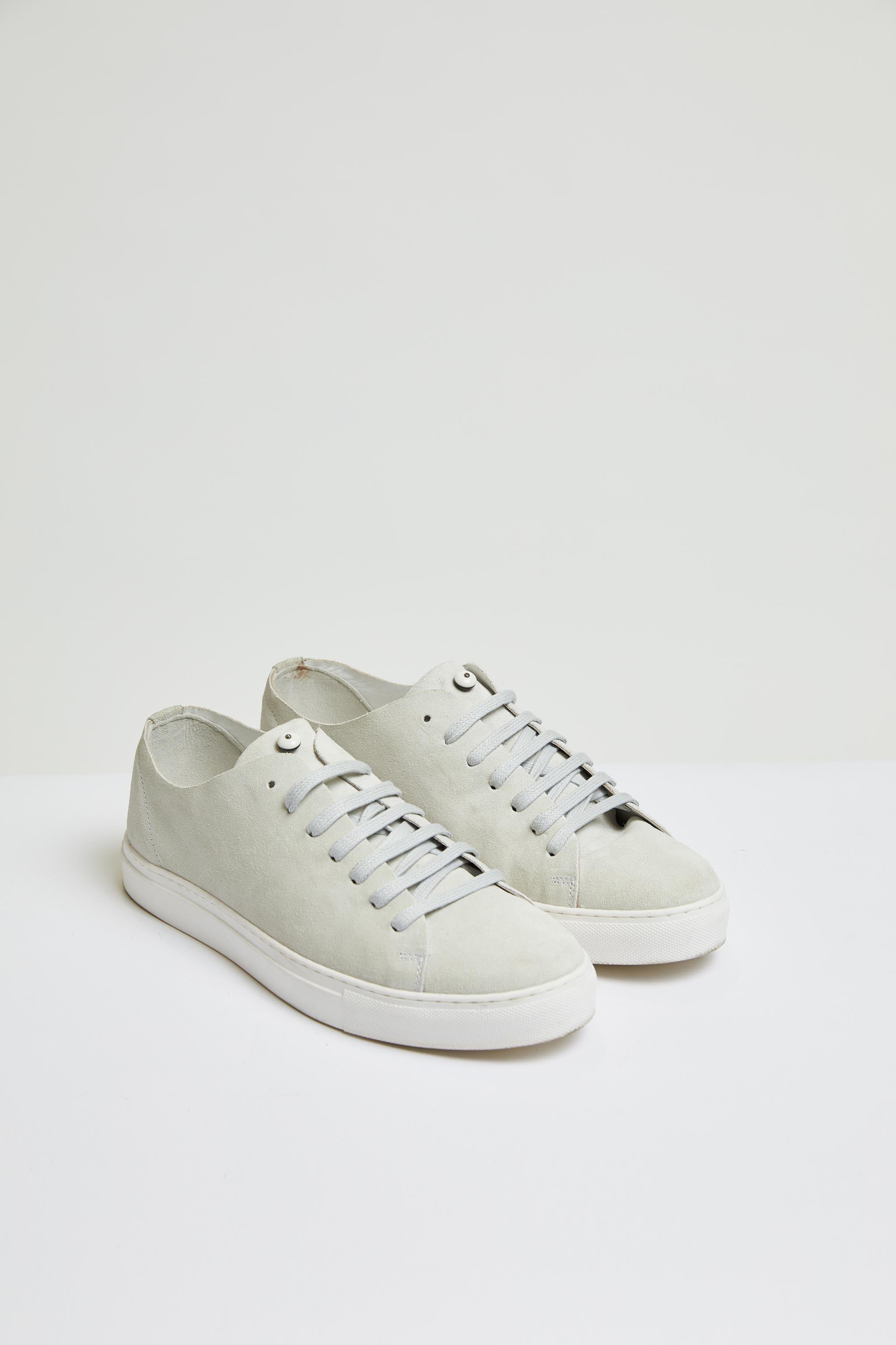 Gray suede sneakers