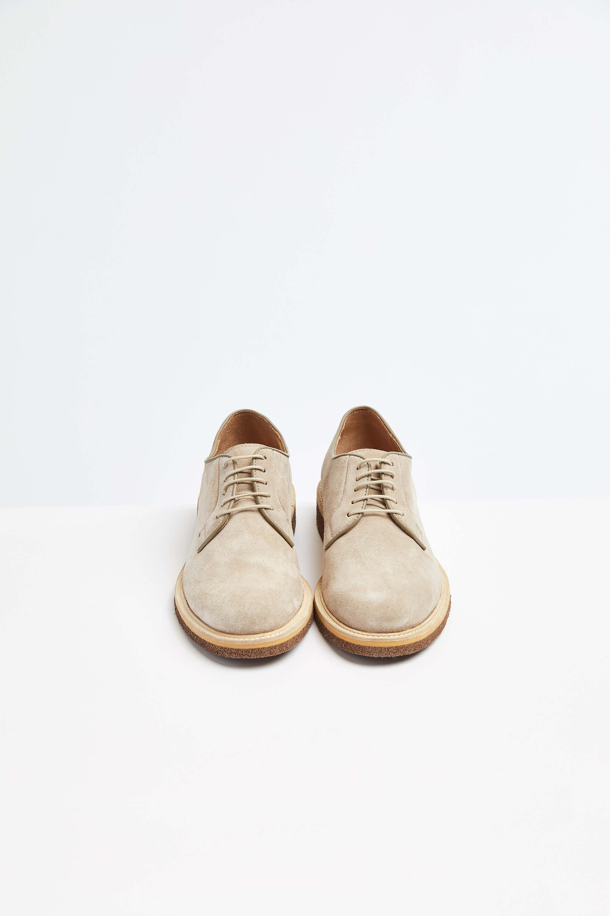 Leather Derby shoe  in beige