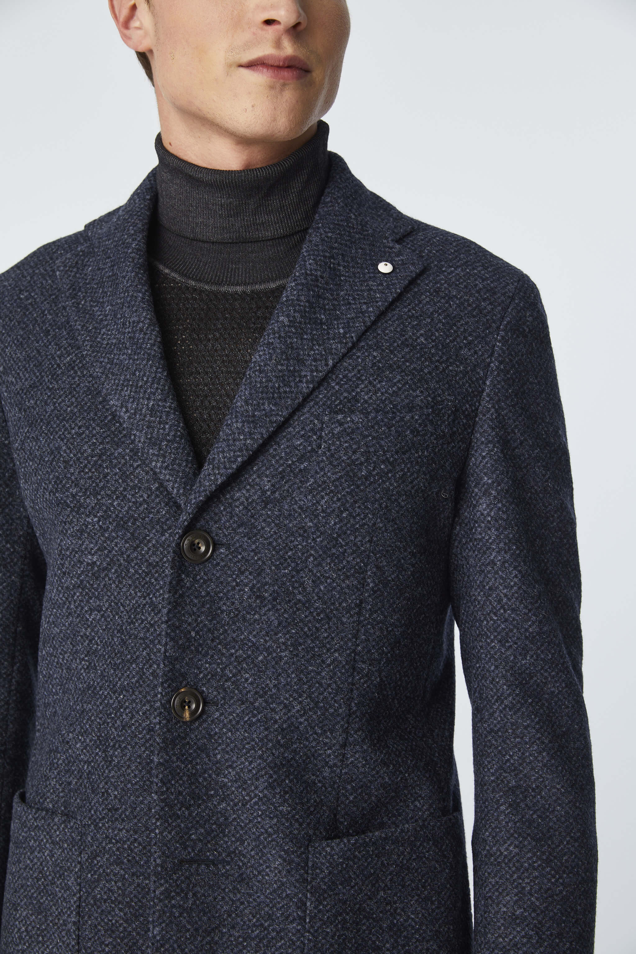 LONDON coat in blue jersey