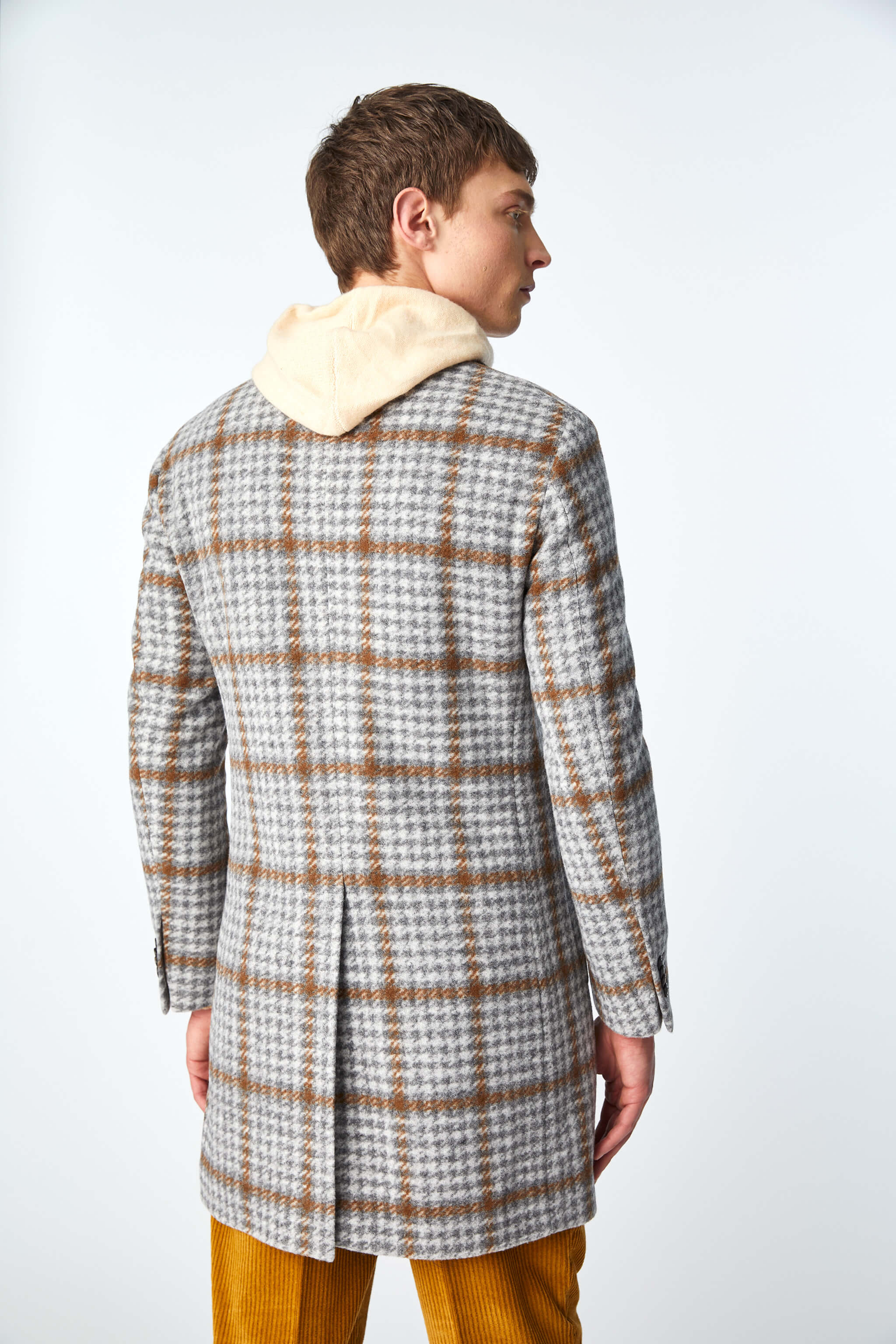 LONDON coat in gray jersey