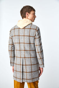 London coat in gray jersey light grey