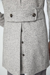 Chesterfield coat in gray jersey light grey