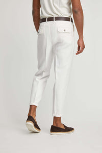 Charlie pants garment dyed white