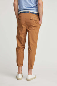 Charlie pants garment dyed in camel brown