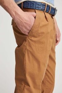 Charlie pants garment dyed in camel brown