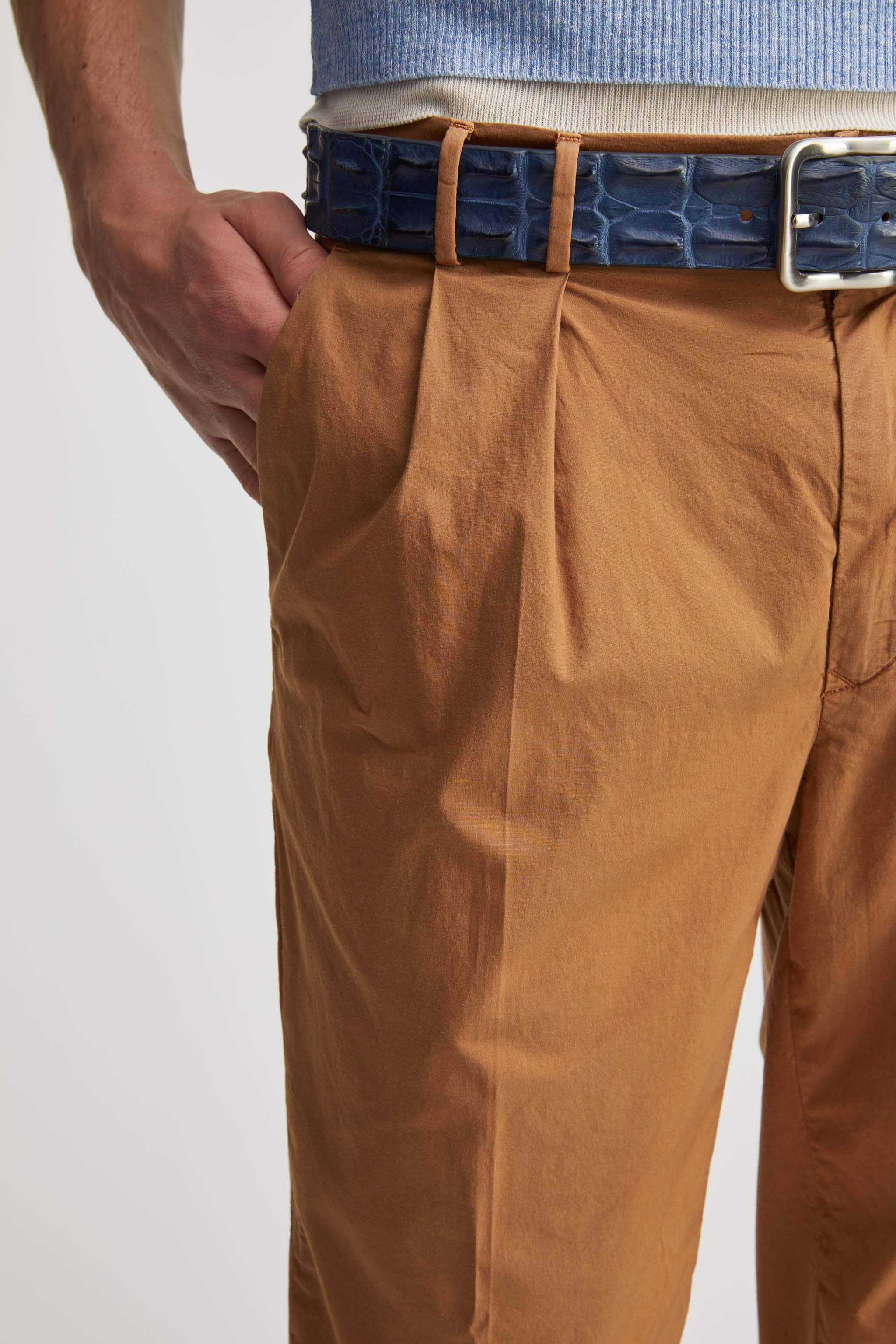 CHARLIE pants garment dyed in camel