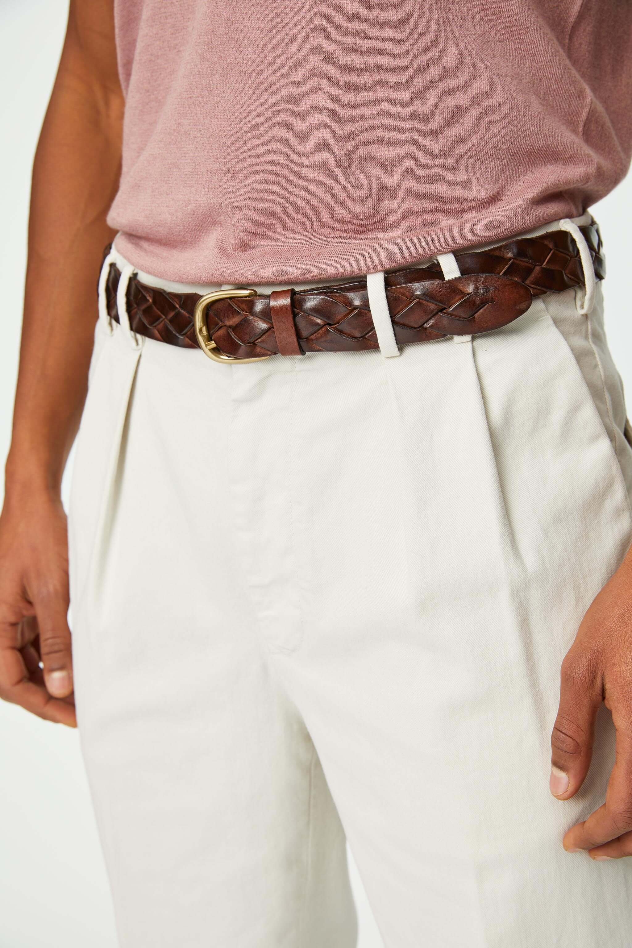Garment-dyed CHARLIE pants in white