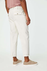 Garment-dyed charlie pants in white white