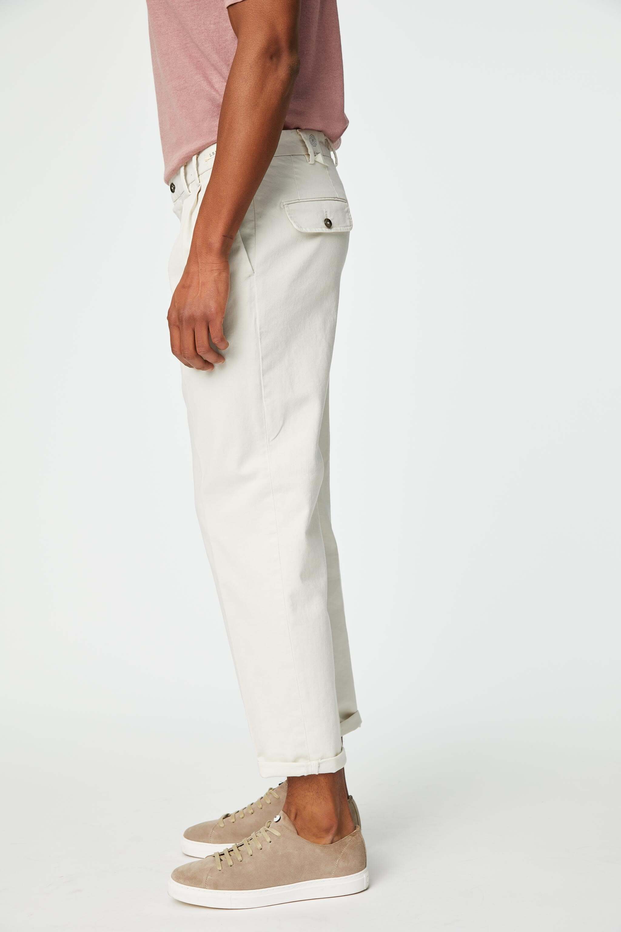 Garment-dyed CHARLIE pants in white