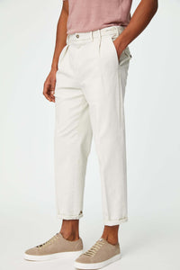 Garment-dyed charlie pants in white white