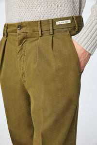 Garment-dyed michael pants in green dark green