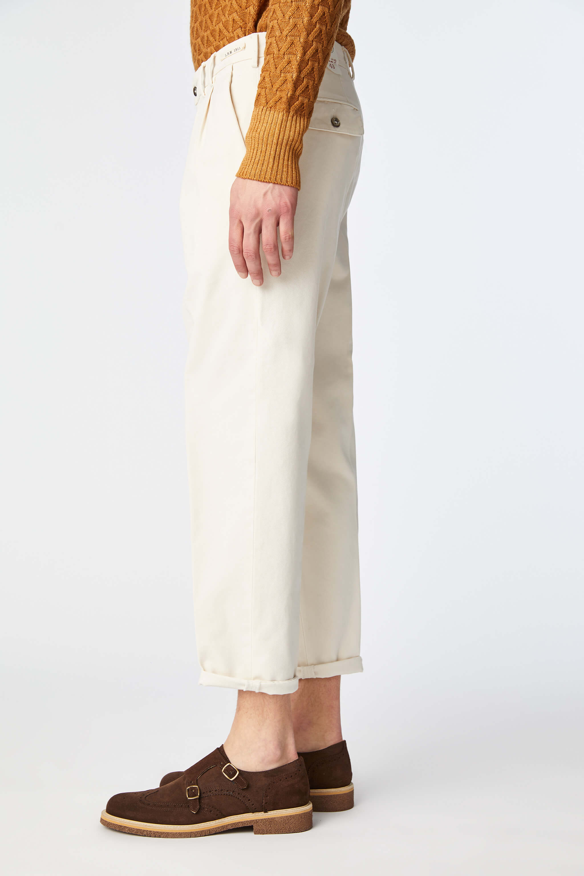Garment-dyed CHARLIE pants in white