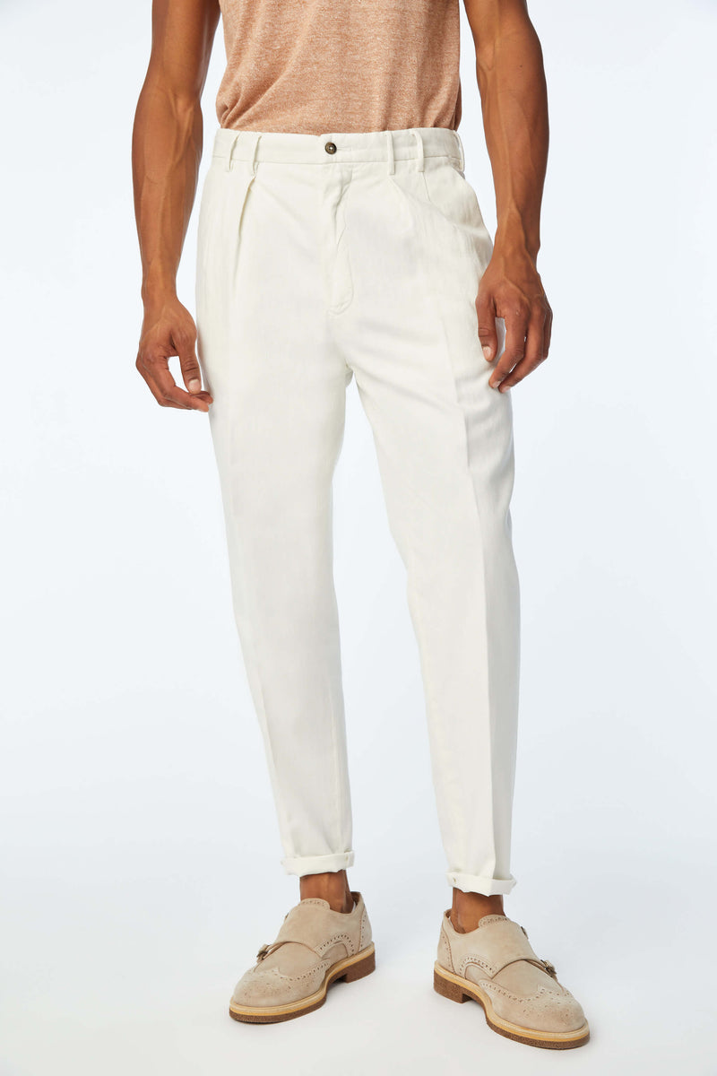 Garmentdyed CHARLIE pants in White L.B.M. 1911