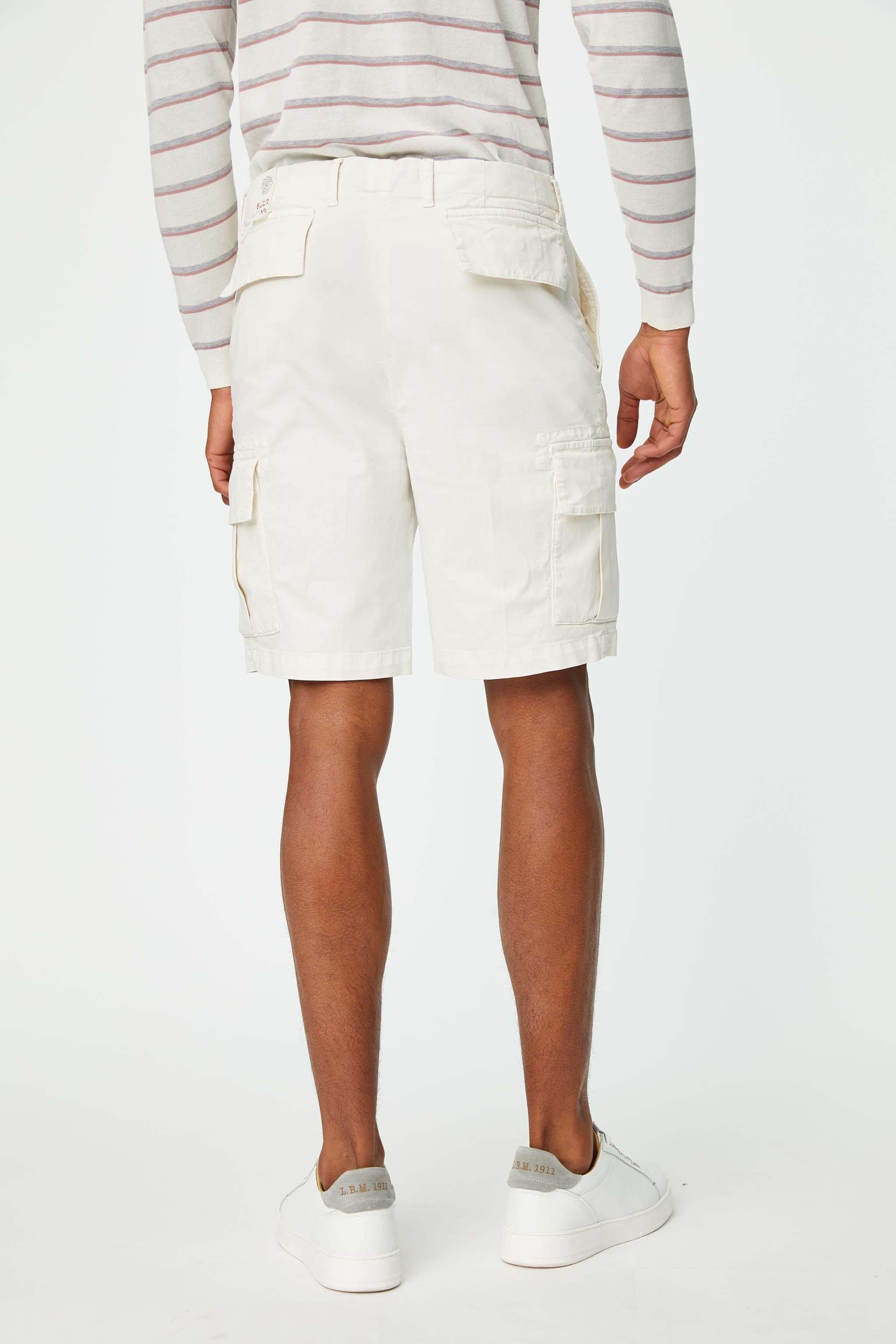 Garment-dyed CLARK shorts in ivory