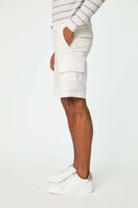 Garment-dyed clark shorts in ivory white