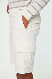 Garment-dyed clark shorts in ivory white