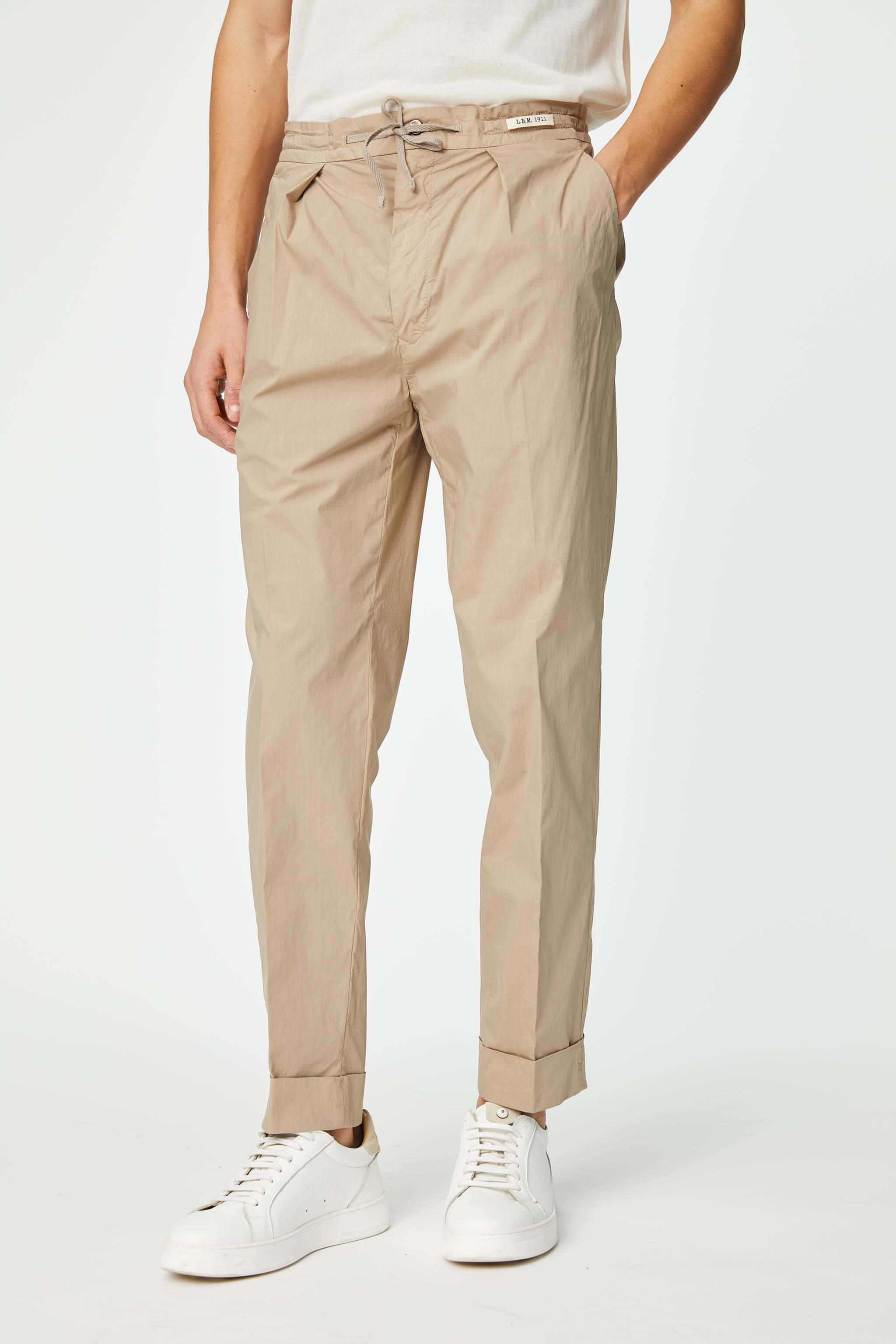 Garment-dyed LESTER pants in beige