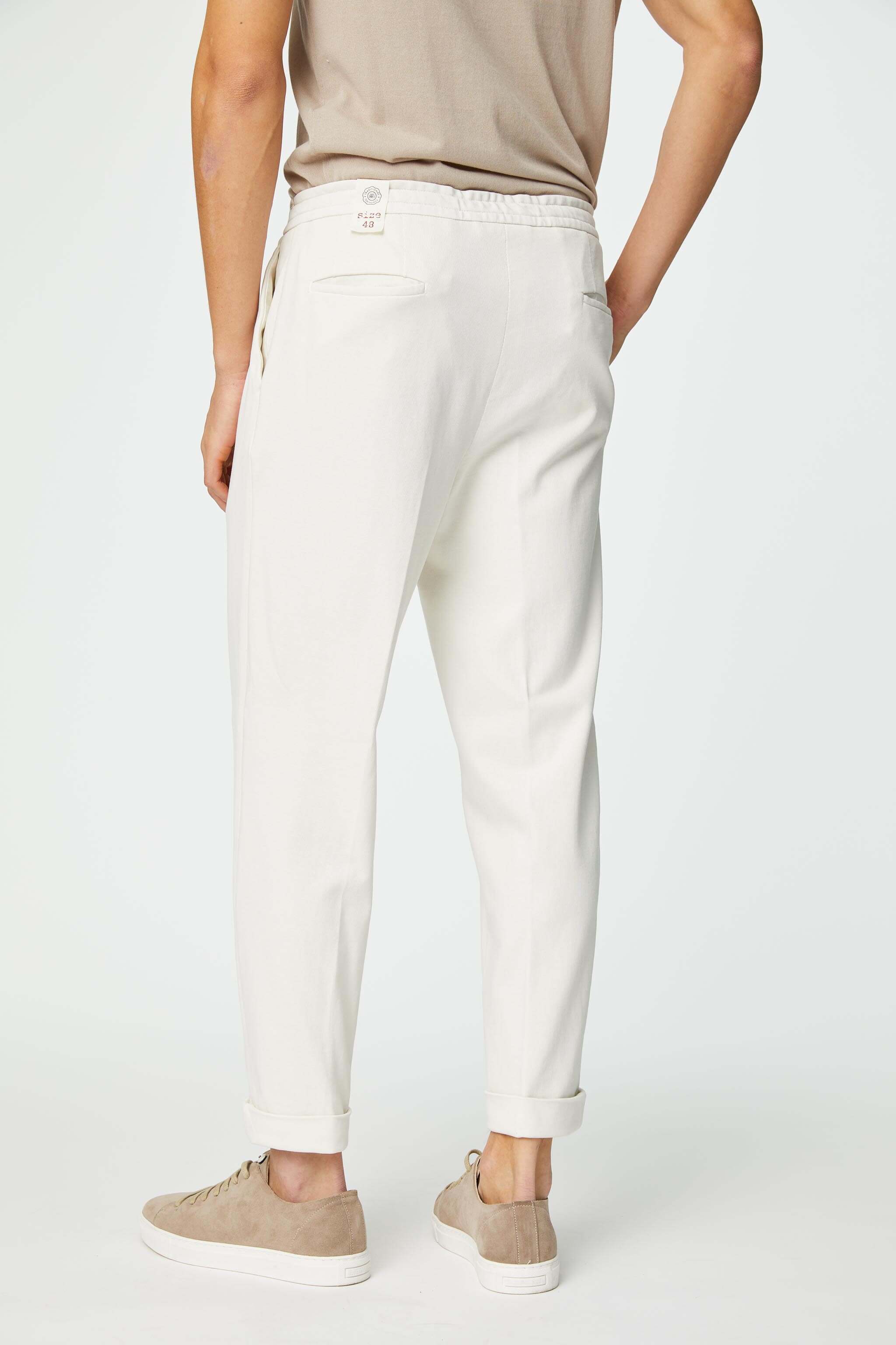 Garment-dyed LESTER pants in white