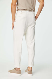 Garment-dyed lester pants in white white