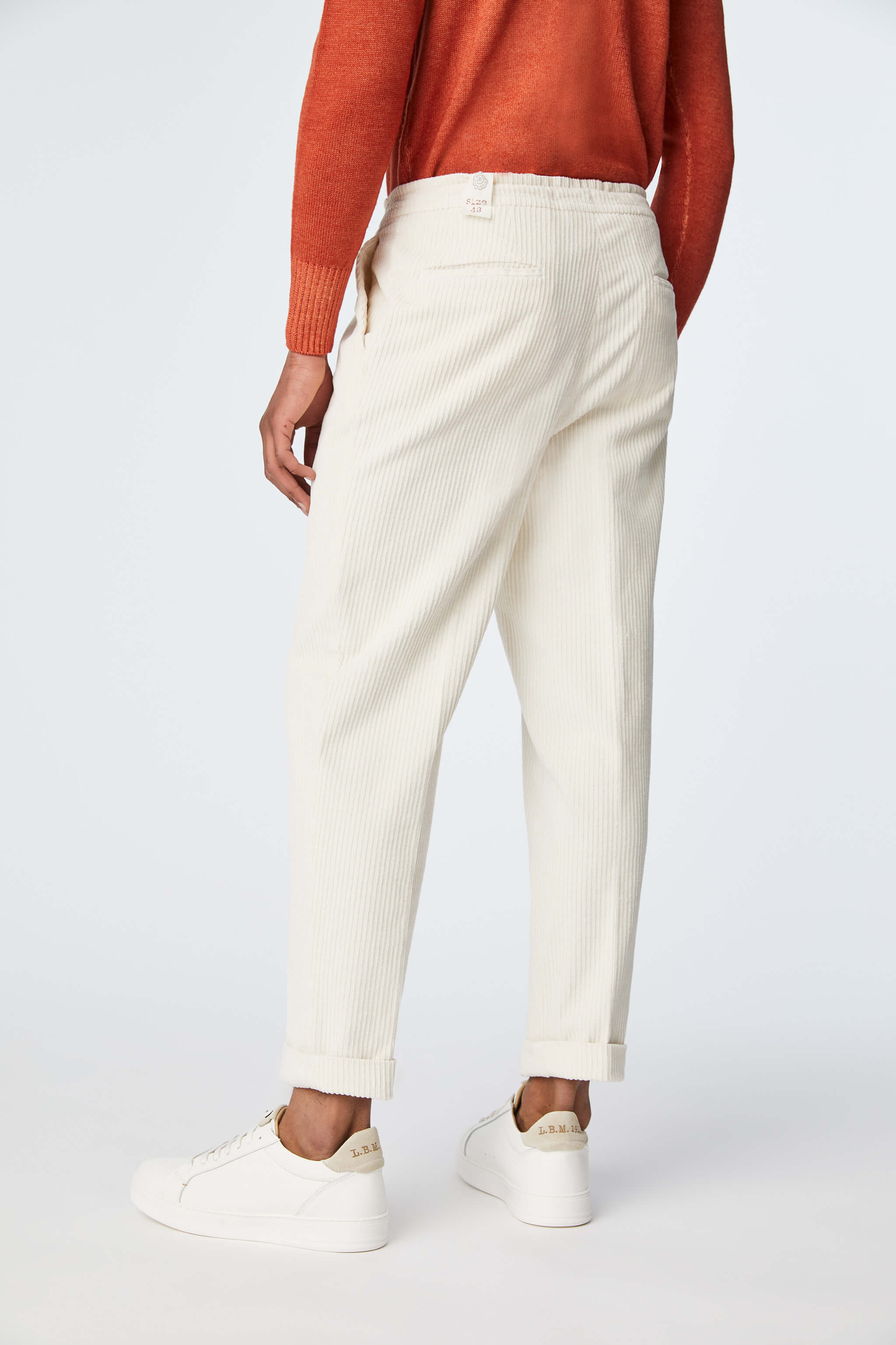 Garment-dyed LESTER pants in ivory
