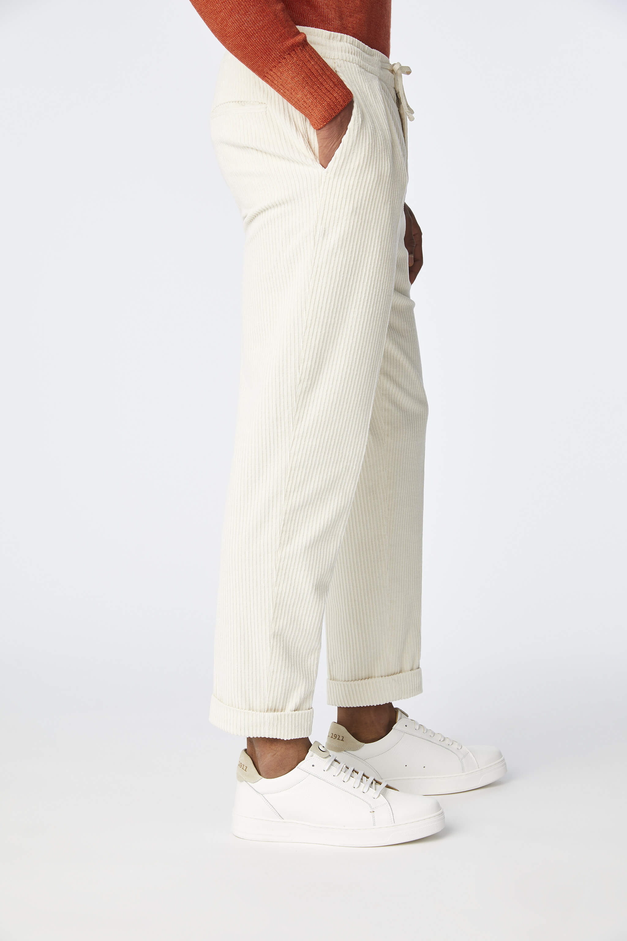 Garment-dyed LESTER pants in ivory