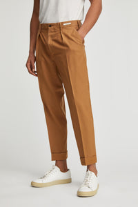 Duke pants garment dyed brown