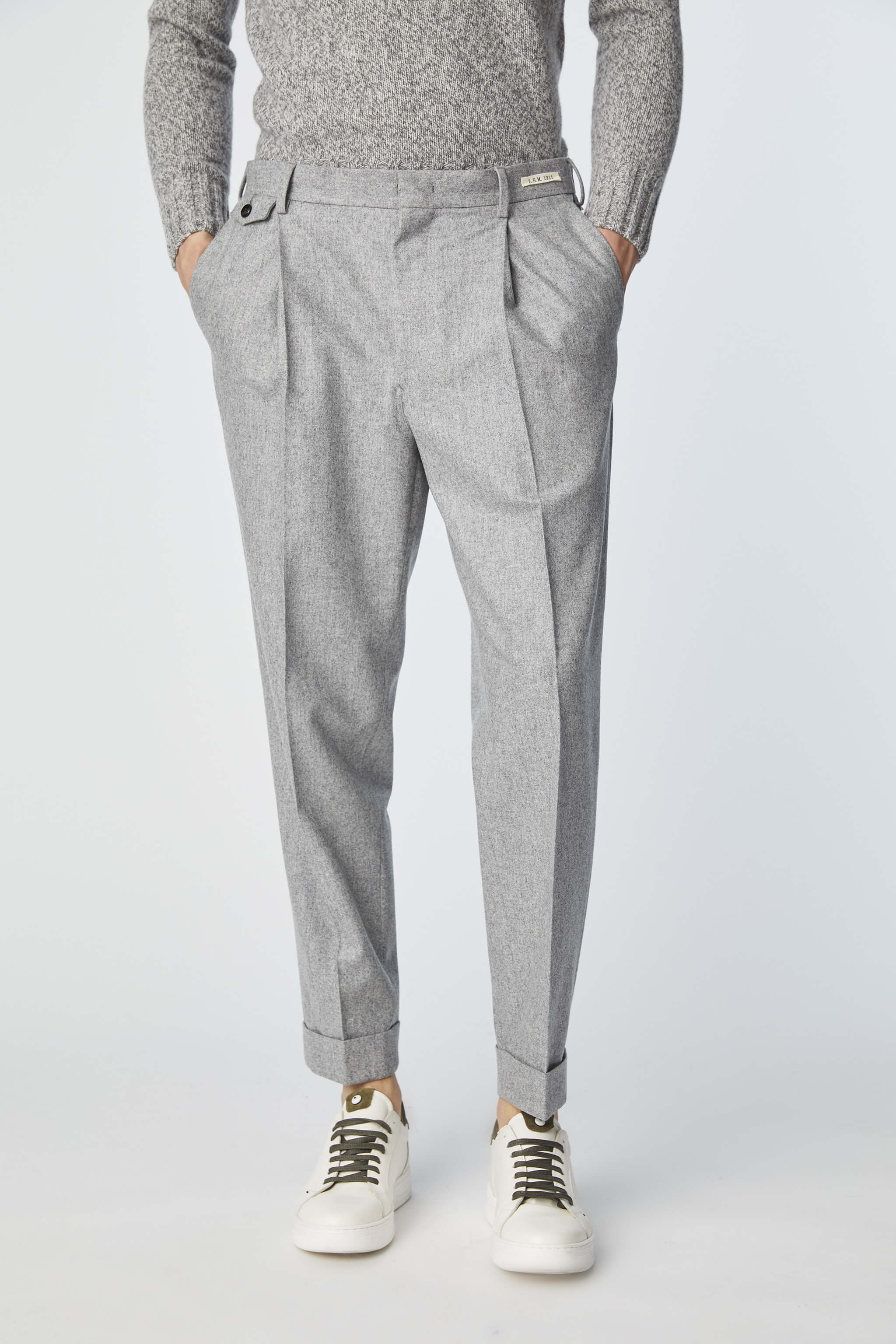 MILES pants in grey wool